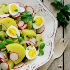 Potato Quail Egg Peas And Radish Salad Just Perfect Healthy Salad Recipes Southern Style Potato Salad Quail Eggs