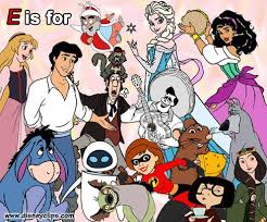 Names Beginning With The Letter E The Disney Alphabet In 2020 Disney Alphabet Disney Characters Images Disney