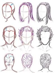 First, i draw the head. How To Draw Hair Step By Step Image Guides In 2021 Drawing Hair Tutorial How To Draw Hair Drawing Male Hair