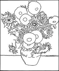 Girasolivangogh Arte Famosa Disegni Da Colorare Girasoli Di Van Gogh
