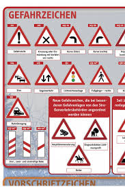 Auf deutschen straßen fährt es sich relativ sicher, doch immer wieder kommt es zu schweren unfällen. Poster Mit Allen Verkehrszeichen Nach Stvo