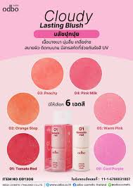 Odbo Cloudy Lasting Blush บลัช แก้ม 3g.