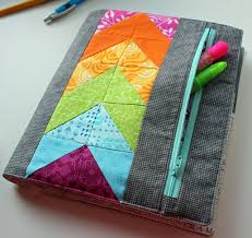 Book Cover With Zippered Pocket Book Cover Diy Fabric Book Covers Planner Cover