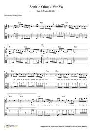 Seninle Olmak Var Ya Gitar Nota Tab Gitaregitim Net Yaya Sarkilar Gitar