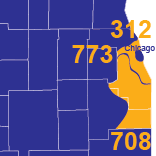 What area code is 773. Chicago Il Local Phone Numbers Area Codes 312 773 708