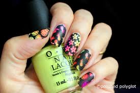 It spreads innocence and feminine characteristics wherever it's found. Nail Art Neon And Black Nail Design Nail Crazies Unite Polished Polyglot