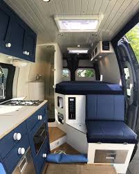 First Blue Interior I Ve Seen In A Way And It S Growing On Me Actually Adventures By Campervan Plea Camper Van Conversion Diy Van Life Van Life Diy