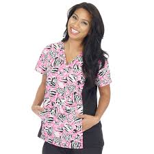 Complete your look with accessories like bandage scissors, watches, socks and medical bags. V Neck Knit Panel Scrub Top Untamed Heart