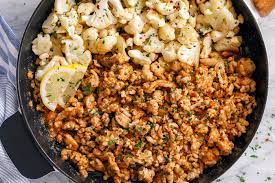 Ground turkey works as the base for any kind of dish or as the whole meal, making it an easy and great choice for any weeknight dinner. Garlic Butter Turkey With Cauliflower Recipe Eatwell101