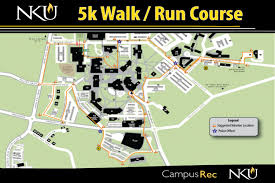 Road Race Map 2 Reversed Route 4 11 Campus Northern Kentucky University Recreation Centers