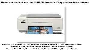 Windows 7, windows 7 64 bit, windows 7 32 bit, windows 10, windows hp photosmart c6100 driver direct download was reported as adequate by a large percentage of our reporters, so it should be good to download. How To Download And Install Hp Photosmart C4250 Driver Windows 10 8 1 8 7 Vista Xp Youtube