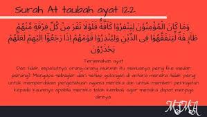Hukum bacaan surah at taubah ayat 122. Perintah Pada Surah At Taubah 9 Ayat 122 Yaitu Brainly Co Id