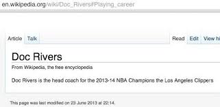 North & central america football online standings concacaf nations league, match calendar, detailed team statistics and performance table. Doc Rivers Wikipedia Page Hacked After News Of Clippers Trade