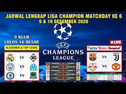 — uefa champions league (@championsleague) august 8, 2020. Jadwal Liga Champion Matchday 6 Live Sctv Barcel