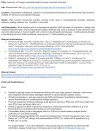 Learn to write the perfect biology resume. à¦Ÿ à¦‡à¦Ÿ à¦° Bohdan Bo Khomtchouk My Lab Is Recruiting For A Paid Remote Summer Research Internship Position To Work On Heartbioportal If You Re Interested In Using Your Bioinformatics And Computational Biology Skills To
