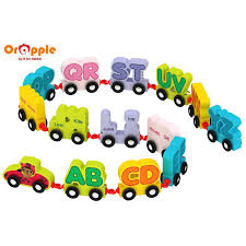 Sing along with your favorite mother goose club characters to the . Orapple Wooden Alphabet Train Pull Along Toys For Kids