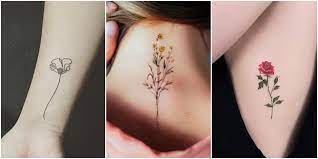 Search inspiration for a minimal tattoo. Vucudunuzda Harika Durabilecek 38 Minimal Cicek Dovmesi