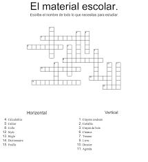 Crucigrama Vuelta Al Cole Enseigner L Espagnol Cours Espagnol Ressources Pedagogiques Espagnol