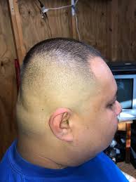 The bald fade is a fade haircut that features longer hair on top and short back and sides, usually shaved down to the skin (bald). A Little High Bald Fade On My Homie Randy Today Barber