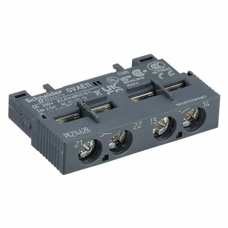 SCHNEIDER, 1NO/1NC, 2.5 A Max Current (AC), Auxiliary Contact - 3DA33|GVAE11  - Grainger