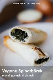 Vegane Zigarren Borek Mit Spinat Rezept Zigarren Borek Borek Spinat Veganes Fingerfood