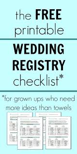Free Printable Wedding Registry Checklist Wedding Registry Checklist Printable Wedding Registry Checklist Free Wedding Printables