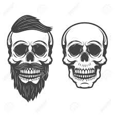 Acheter des dessins tête de mort colorées. Crane Barbu Isole Sur Fond Blanc Vector Illustration Clip Art Libres De Droits Vecteurs Et Illustration Image 73397413