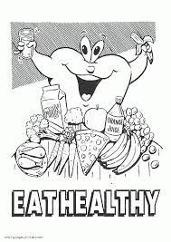 These foods coloring pages are great for any classroom. Printable Food Coloring Pages Eat Healthy Coloring Pages Printable Com