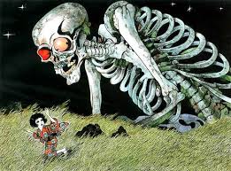 Mitsukuni Defying The Skeleton Spectre Invoked By Princess Takiyasha 