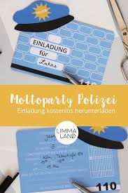 kindergeburtstag polizei diy zubehor zum kostenlosen download polizei geburtstag kindergeburtstag polizei party