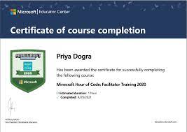 You took interest in music and the arts, and considered yourself as defined by your internal compass. Microsoft Free Certificate Microsoft Minecraft Hour Of Code Facilitator Training 2020 Quiz Answers