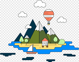 Gambar pemandangan alam kartun terlihat keren. Ilustrasi Pemandangan Kartun Pulau Teks Pemandangan Png Pngegg
