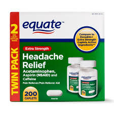 Equate Extra Strength Headache Relief Caplets 250 Mg 100
