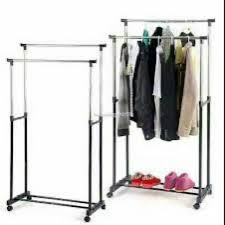 Rak ini mudah untuk dipasang dan digunakan. Jemuran Baju Double Rak Jemuran Baju Standing Rack Jemuran Baju Shopee Indonesia