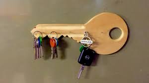 Make A Wooden Key Shaped Key Holder Diy Home Guidecentral My Crafts And Diy Projects Key Holder Key Holder Diy Hanger Diy