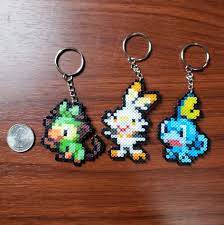 Pokemon Sword Shield Perler Keychain Etsy In 2021 Perler Beads Designs Pokemon Perler Beads Diy Perler Beads