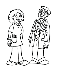 Nurse coloring pages for kids online. Doctor And Nurse Coloring Page Free Printable Coloring Pages For Kids