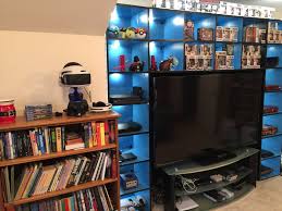 Maybe you would like to learn more about one of these? 50 Video Game Room Ideas To Maximize Your Gaming Experience Video Game Shelf Console Shelf Game Console Shelf
