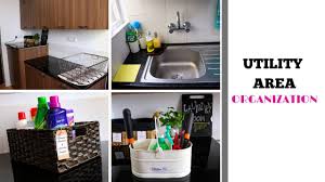 utility area organization laundry and