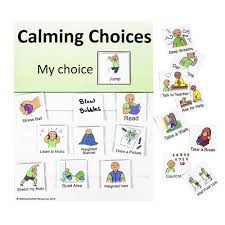 Calming Choices Chart National Autism Resources