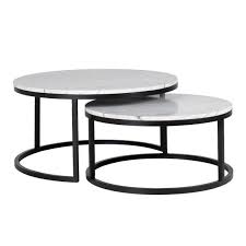 Antique bathes the lower shelves and turned legs. Round Coffee Table Set Of 2 La Casa
