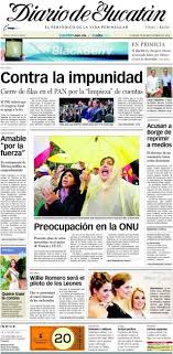 El periódico de la vida peninsular. Portada El Diario De Yucatan Yucatan Portadas Portada De Revista