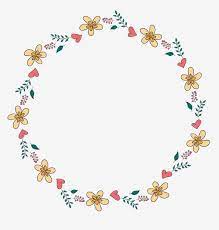 Cartoon Border Yellow Border Flower Border Frame Round Border Heart Border Cute Heart Border Png And Vector With Transparent Background For Free Download Flower Border Round Border Flower Frame