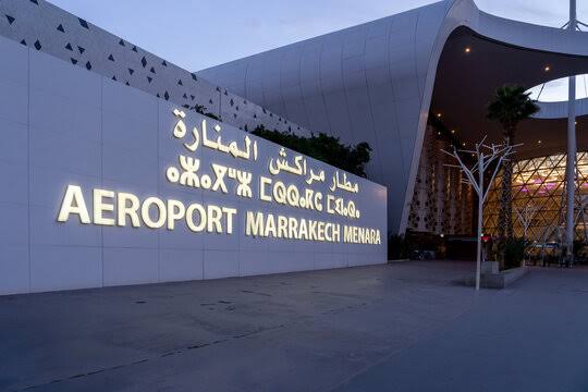 Marrakech-Ménara Airport terminal in Morocco
