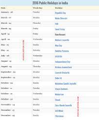 2016 calendar of india free vector. 2016 India Holidays Calendar