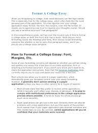College paper is an academic assignment where you have to prepare an overview of a specific subject, analyze the selected topic, and consistently formats of college papers. 32 College Essay Format Templates Examples Templatearchive