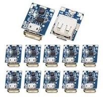 12PCS 5V 1A Boost Power Supply Module Lithium Battery Li-ion Charging  Protection Board 134N3P DIY Charger LED Display USB and Micro Port