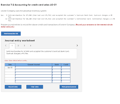 Suntrust small business credit card. Exercise 7 2 Accounting For Credit Card Sales Lo C1 Chegg Com