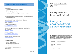 User Guide Basal Bolus Insulin Dosing Chart Adult