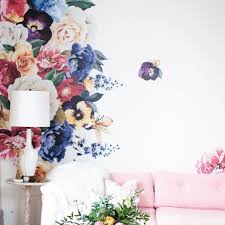 Peony rose flowers wall stickers pink floral wall decals vintage removable wall decor pvc floral wall sticker mural for nursery living room. Two Ways Vintage Flower Decal Flower Decal Colorful Decor Shabby Decor